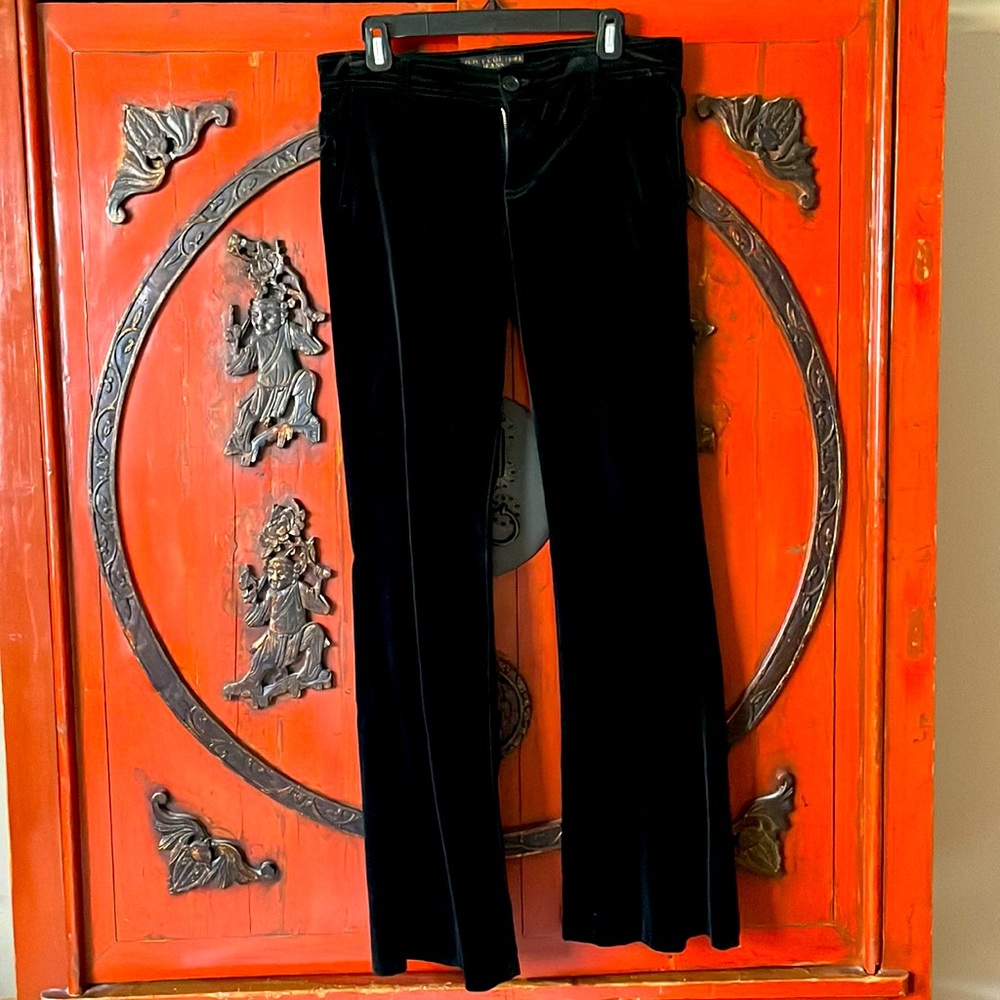 Black velvet jeans